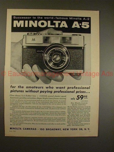 1960 minolta camera - a5, ad