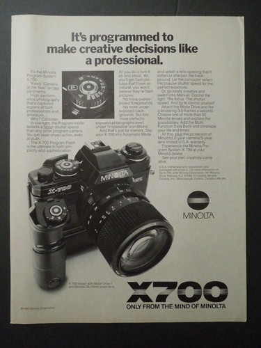 1983 minolta 700 camera - x-700,